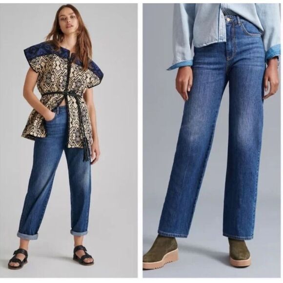 NWT Anthropologie Pilcro Wide Leg Jeans Size 31 $128.00 - Picture 9 of 9